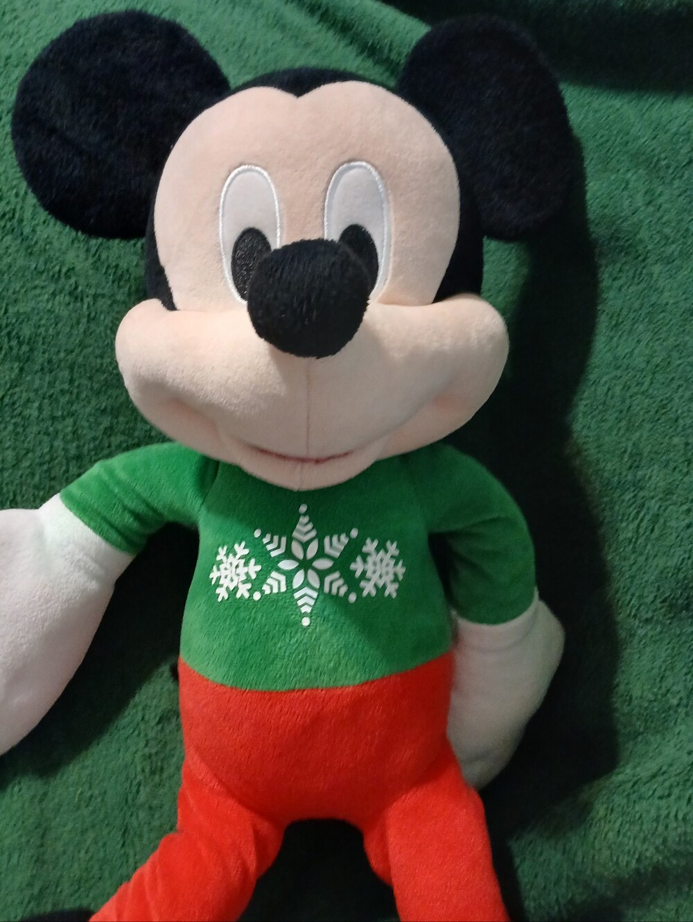 Disney Mickey Mouse Plush in Green Top and Red Pants - Picture 5 of 7